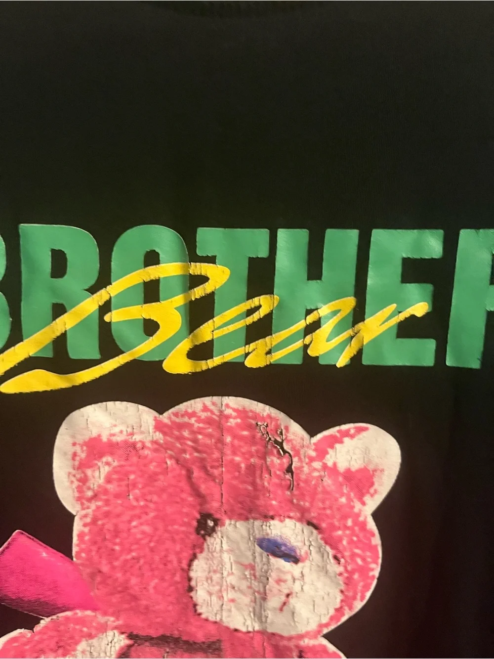 Disney x Gucci Black Graphic Tee with Bear